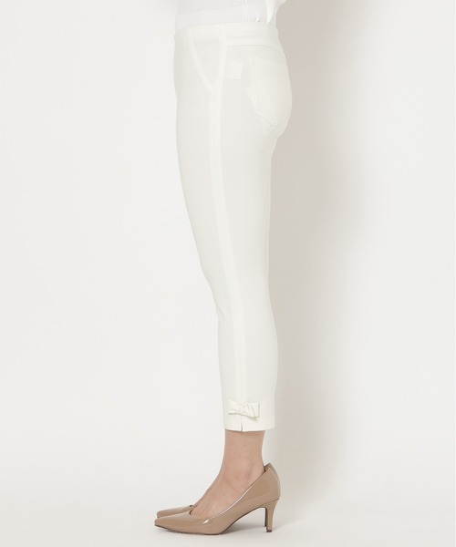 Rose Tiara（ローズティアラ）の「【定番人気】【伸縮性◎】裾サイドリボンレギンスパンツ（その他パンツ・レディース・ネイビー/オフホワイト/ブラック・46/42/38）」の12枚目の写真