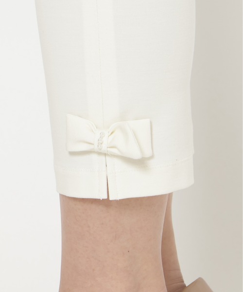 Rose Tiara（ローズティアラ）の「【定番人気】【伸縮性◎】裾サイドリボンレギンスパンツ（その他パンツ・レディース・ネイビー/オフホワイト/ブラック・46/42/38）」の16枚目の写真