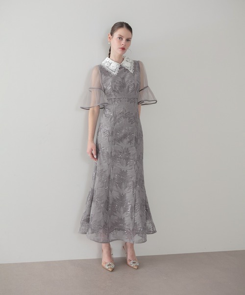 Leja(レジャ)の「【LEJA】フラワーレースカラースパンコールマーメイドワンピースドレス美脚効果結婚式 パーティードレス 成人式 二次会 同窓会 お呼ばれ オケージョン 20代 30代(ドレス・レディース・ブラック/グレー・MEDIUM/SMALL)」の22枚目の写真