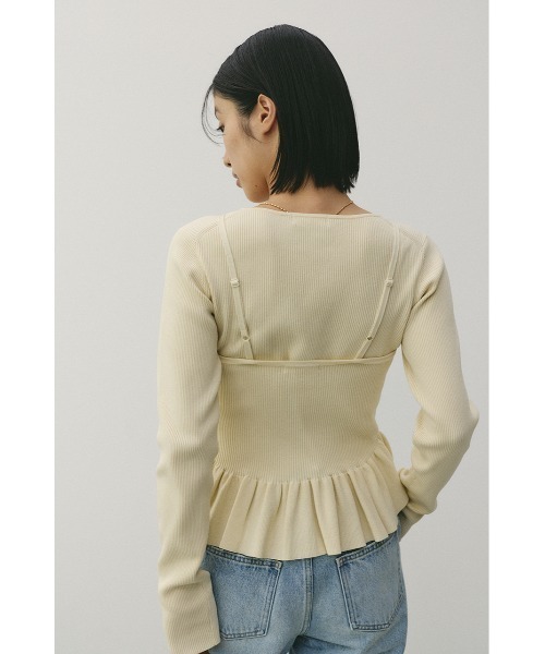 STYLEMIXER（スタイルミキサー）の「2ピースペプラムドライニット（ニット/セーター・レディース・アイボリー/ブラック・FREE）」の17枚目の写真