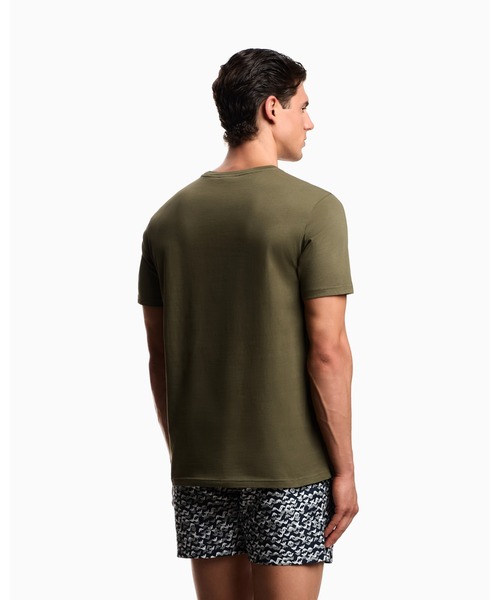 EMPORIO ARMANI(エンポリオアルマーニ)の「<オンライン限定>【エンポリオ アルマーニ】Tシャツ ジャージー ボールドロゴ(Tシャツ/カットソー・メンズ・オリーブ/ブラック/ホワイト・LARGE/MEDIUM/SMALL/X-LARGE/XX-LARGE)」の7枚目の写真
