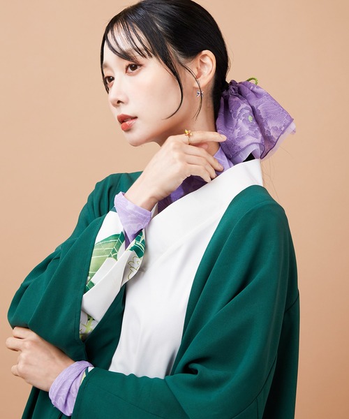 カヤ(カヤ)の「【カヤ】芍薬結び髪飾り(ヘアゴム・レディース・スミクロ/エンジ/パープル・FREE)」の12枚目の写真