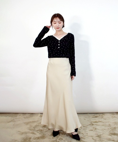 Reurie'(レウリィ)の「ドットパターンレイヤードトップ 春服 春 夏 トップス カジュアル(シャツ/ブラウス・レディース・ブラック/アイボリー・FREE)」の17枚目の写真