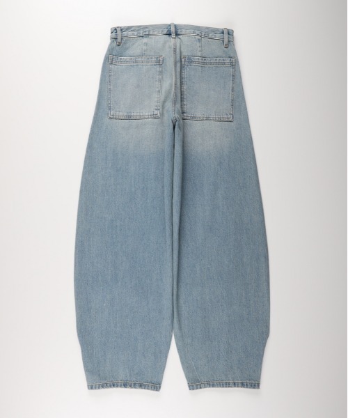 Right-on(ライトオン)の「【HONEYSUCKLE ROSE】デニム コクーンパンツ (サイドカーブ / モードシルエット / ヴィンテージ風)(デニムパンツ・レディース・ノンウォッシュ/ダークインディゴブルー・S/M/XL/L)」の20枚目の写真