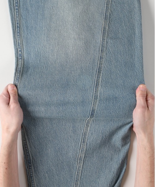 Right-on(ライトオン)の「【HONEYSUCKLE ROSE】デニム コクーンパンツ (サイドカーブ / モードシルエット / ヴィンテージ風)(デニムパンツ・レディース・ノンウォッシュ/ダークインディゴブルー・S/M/XL/L)」の8枚目の写真