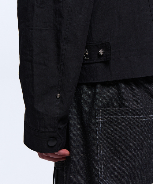 RSSC(アールエスエスシー)の「DENIM MIXED COTTON FIELD JACKET - BLACK(ミリタリージャケット・レディース・その他・1/2)」の9枚目の写真