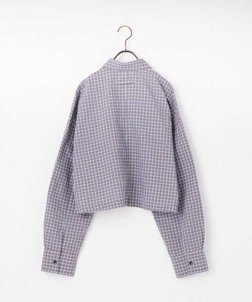anuke（アンヌーク）の「[anuke/アンヌーク] ショート丈 チェックシャツ（シャツ/ブラウス・レディース・ベージュ/ブルー・F）」の16枚目の写真