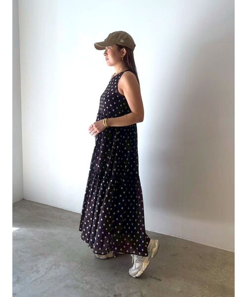 LAGUNAMOON(ラグナムーン)の「3WAYシアードットプリントギャザーフレアワンピース 【夏服】(ワンピース・レディース・ブラウン/ホワイト・MEDIUM/SMALL)」の16枚目の写真