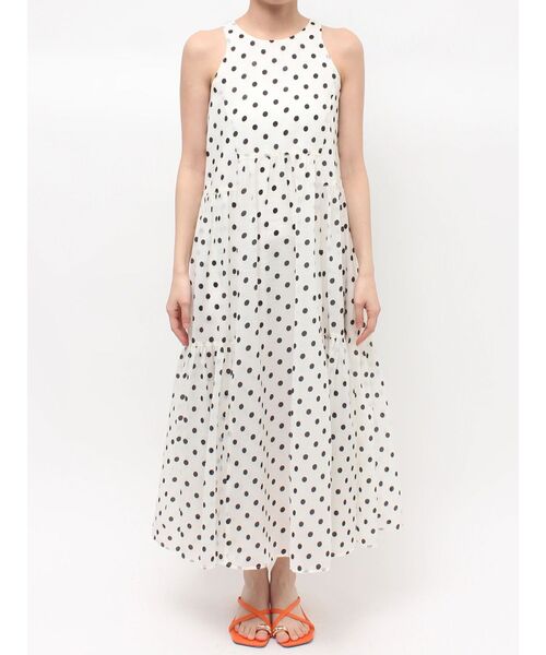 LAGUNAMOON（ラグナムーン）の「3WAYシアードットプリントギャザーフレアワンピース 【夏服】（ワンピース・レディース・ブラウン/ホワイト・MEDIUM/SMALL）」の20枚目の写真