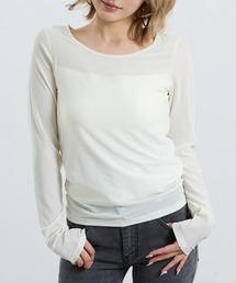 ANAP | パッド付き インナードッキング シアーレース ロンT(Tシャツ/カットソー)