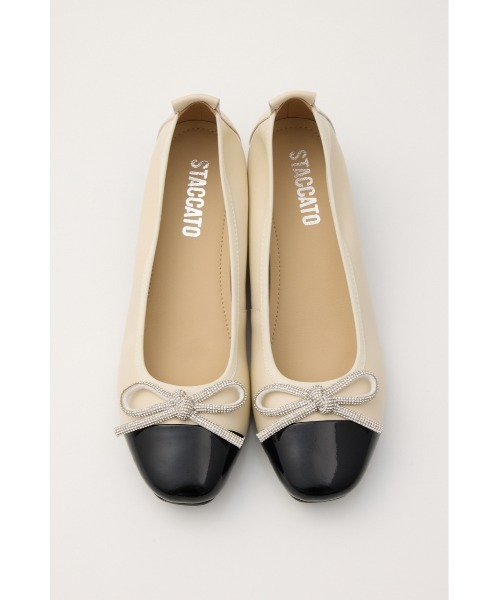 STACCATO(スタッカート)の「【再入荷】エリーゼウェッジソールパンプス(パンプス・レディース・ホワイト/ブラック・24.5cm/24.0cm/23.5cm/23.0cm/22.5cm)」の1枚目の写真