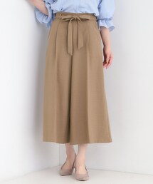SHOO・LA・RUE | 【洗濯機可/S-LL】ハイウエストで美脚見え リボンワイドパンツ(その他パンツ)