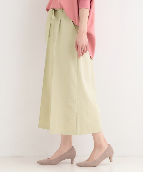 SHOO・LA・RUE（シューラルー）の「【洗濯機可/S-LL】ハイウエストで美脚見え リボンワイドパンツ（その他パンツ・レディース・ベージュ/ネイビー/キャメル・01/04/03/02）」の9枚目の写真