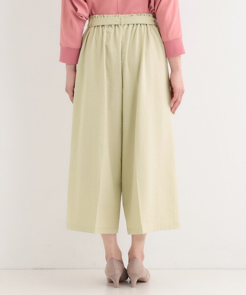 SHOO・LA・RUE（シューラルー）の「【洗濯機可/S-LL】ハイウエストで美脚見え リボンワイドパンツ（その他パンツ・レディース・ベージュ/ネイビー/キャメル・01/04/03/02）」の18枚目の写真