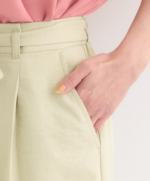 SHOO・LA・RUE（シューラルー）の「【洗濯機可/S-LL】ハイウエストで美脚見え リボンワイドパンツ（その他パンツ・レディース・ベージュ/ネイビー/キャメル・01/04/03/02）」の20枚目の写真