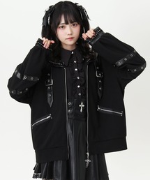 夢展望（ユメテンボウ）の「レザースタッズセーラー襟ベルトブルゾン（ブルゾン）」