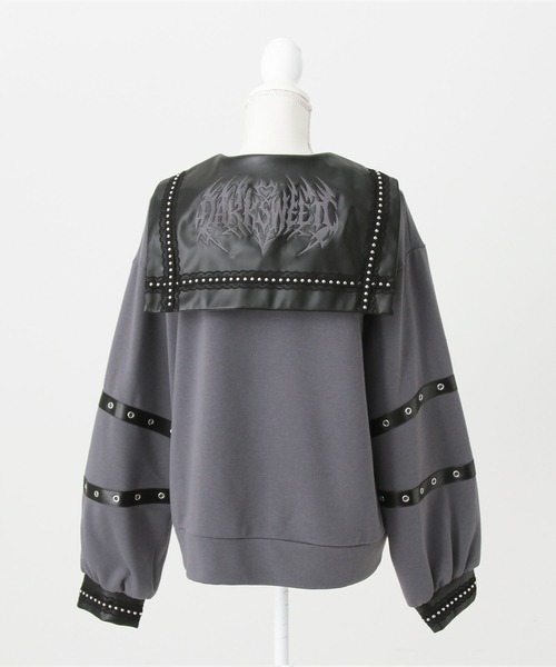 DearMyLove(ディアマイラブ)の「レザースタッズセーラー襟ベルトブルゾン(ブルゾン・レディース・グレー/ブラック・FREE)」の18枚目の写真