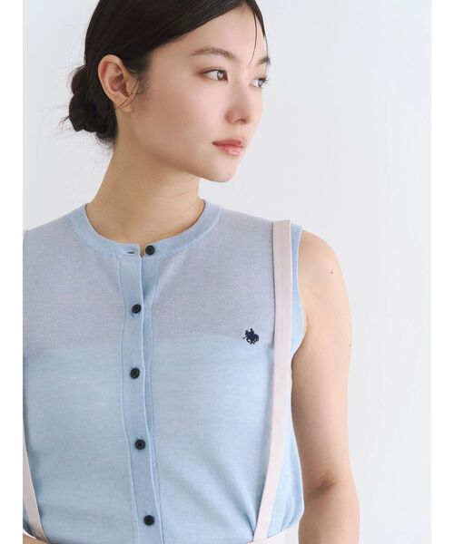 POLO BCS(ポロ ビーシーエス)の「【POLO BCS】シアーベスト(カーディガン/ボレロ・レディース・ブラウン/ネイビー/ブルー/ピンク/オフホワイト・MEDIUM)」の4枚目の写真
