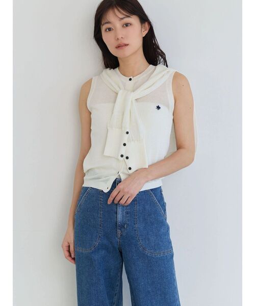 POLO BCS(ポロ ビーシーエス)の「【POLO BCS】シアーベスト(カーディガン/ボレロ・レディース・ブラウン/ネイビー/ブルー/ピンク/オフホワイト・MEDIUM)」の16枚目の写真