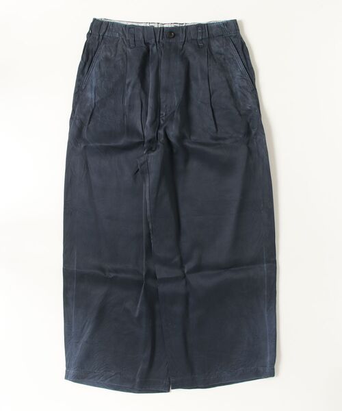 VOAAOV(ヴォアーブ)の「【VOAAOV】PIGMENT CUPRO Tuck Wide Pants(デニムパンツ・メンズ・チャコールグレー/ネイビー/キャメル・0/1/2)」の2枚目の写真
