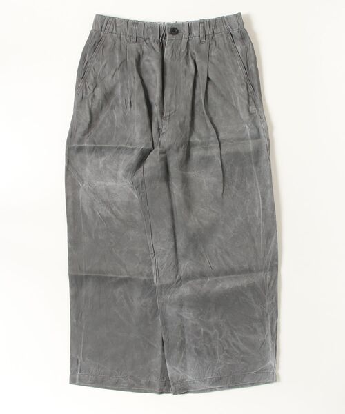 VOAAOV(ヴォアーブ)の「【VOAAOV】PIGMENT CUPRO Tuck Wide Pants(デニムパンツ・メンズ・チャコールグレー/ネイビー/キャメル・0/1/2)」の14枚目の写真
