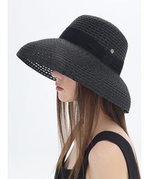 BROWNHAT（ブラウンハット）の「グレースワイドブレイドハットブラック（ハット）」