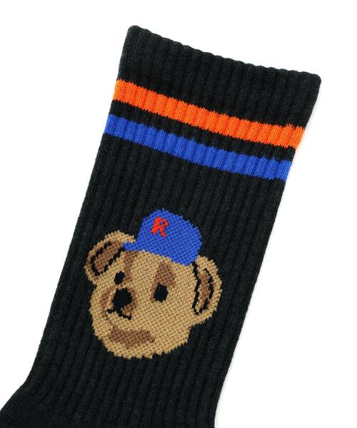 ROSTER SOX（ロスターソックス）の「ROSTER SOX/ロスターソックス　TEAM BEAR SOCKS メンズ レディース（ソックス/靴下・メンズ・ホワイト/ブラック・2/1）」の3枚目の写真