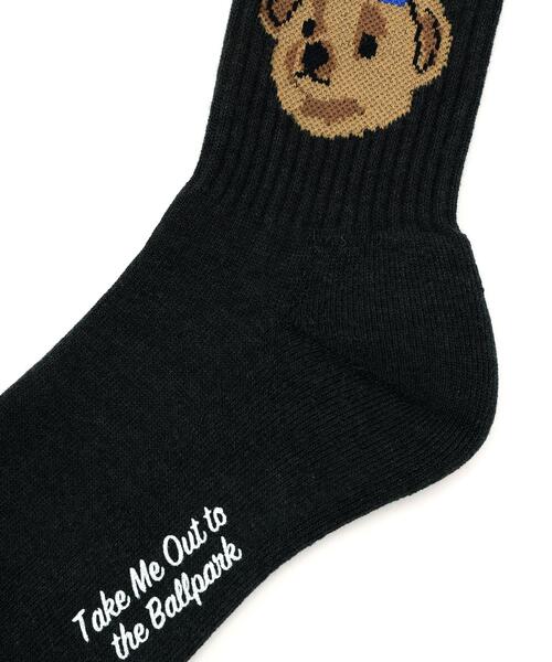 ROSTER SOX（ロスターソックス）の「ROSTER SOX/ロスターソックス　TEAM BEAR SOCKS メンズ レディース（ソックス/靴下・メンズ・ホワイト/ブラック・2/1）」の4枚目の写真