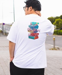 Tシャツ 半袖 メンズ 大きいサイズ ヒヤテック USAコットン アートプリント クルーネック B&T CLUB (ビーアンドティークラブ)