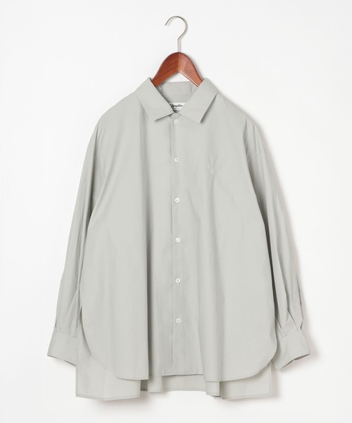 GYMPHLEX（ジムフレックス）の「【GYMPHLEX(ジムフレックス)】ストライプチュニックシャツ（シャツ/ブラウス・レディース・ピンク/グレー・MEDIUM）」の2枚目の写真