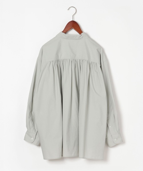 GYMPHLEX（ジムフレックス）の「【GYMPHLEX(ジムフレックス)】ストライプチュニックシャツ（シャツ/ブラウス・レディース・ピンク/グレー・MEDIUM）」の3枚目の写真