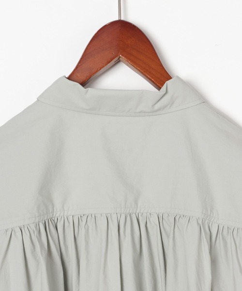 GYMPHLEX（ジムフレックス）の「【GYMPHLEX(ジムフレックス)】ストライプチュニックシャツ（シャツ/ブラウス・レディース・ピンク/グレー・MEDIUM）」の5枚目の写真