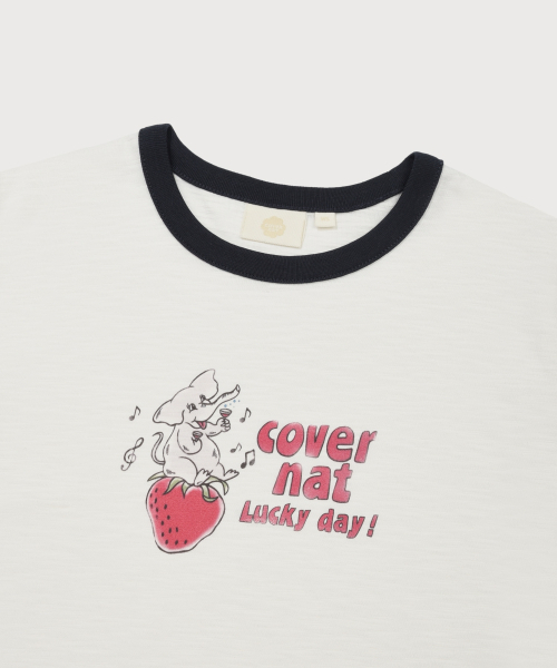 COVERNAT(カバーナット)の「ウーマンエレファントグラフィックリンガーティーシャツオフホワイト(Tシャツ/カットソー・レディース・その他・WS/WM)」の6枚目の写真