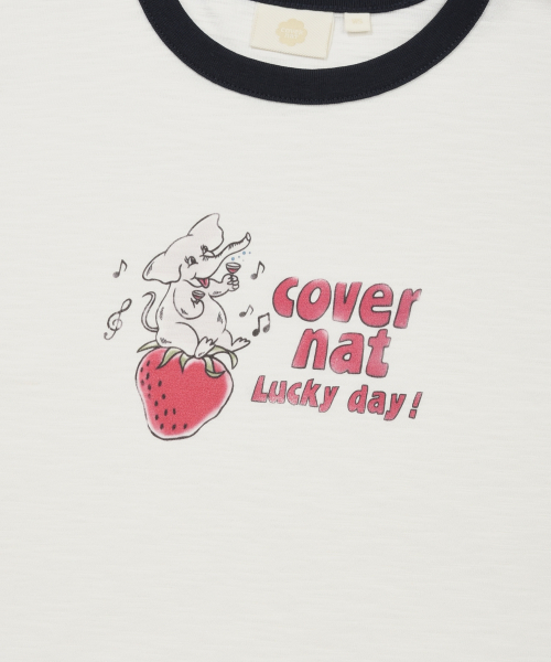 COVERNAT(カバーナット)の「ウーマンエレファントグラフィックリンガーティーシャツオフホワイト(Tシャツ/カットソー・レディース・その他・WS/WM)」の7枚目の写真