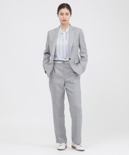 Paul Stuart(ポールスチュアート)の「【WEB・一部店舗限定/防しわ性】ライトダブルウールⅣ パンツ(その他パンツ・レディース・ライトグレー/グリーン/ネイビー・4/6/8)」の6枚目の写真