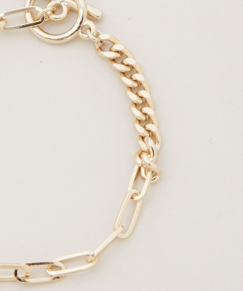 NANO universe（ナノユニバース）の「コンビチェーンデザインブレスレット長さ16.5cm（ブレスレット・レディース・ゴールド/シルバー・F）」の5枚目の写真
