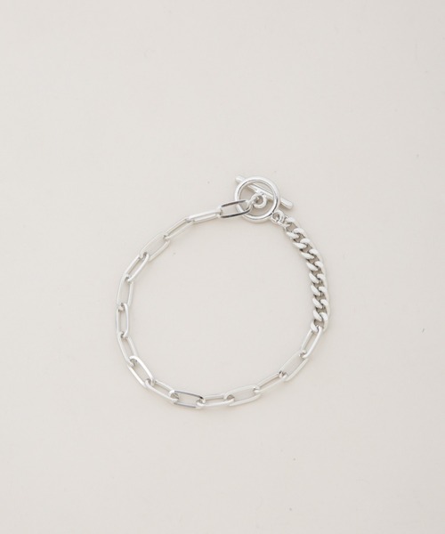 NANO universe（ナノユニバース）の「コンビチェーンデザインブレスレット長さ16.5cm（ブレスレット・レディース・ゴールド/シルバー・F）」の3枚目の写真