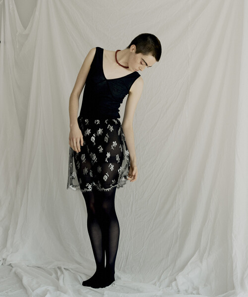 Firsthand(ファーストハンド)の「NOHRA/ノーラ Cotton rib tank top / N26SS-C05 / コットンリブ タンクトップ(タンクトップ・レディース・ホワイト/ブラック・MEDIUM)」の13枚目の写真