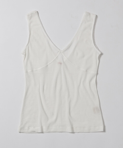 Firsthand(ファーストハンド)の「NOHRA/ノーラ Cotton rib tank top / N26SS-C05 / コットンリブ タンクトップ(タンクトップ・レディース・ホワイト/ブラック・MEDIUM)」の3枚目の写真
