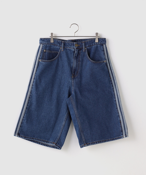 adidas Originals(アディダスオリジナルス)の「adidas originals / アディダス オリジナルス FIREBIRD ADICOLOR DENIM SHORTS(その他パンツ・メンズ・ブラック/ネイビー・30/32)」の2枚目の写真