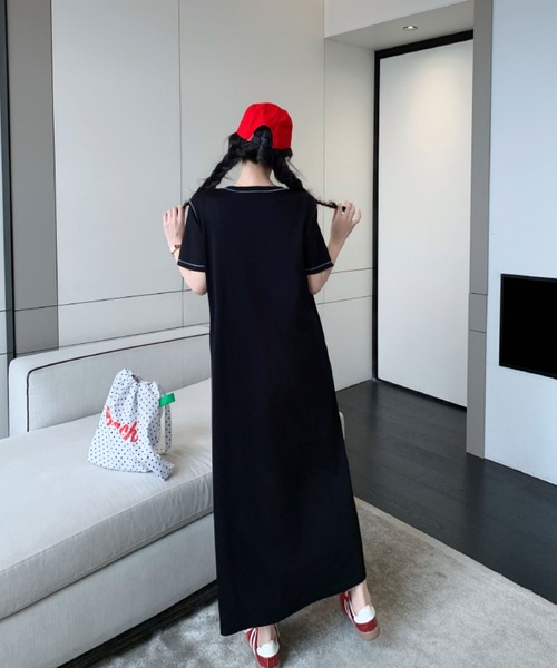 2ly2（トゥーリートゥー）の「シンプルカジュアル Tシャツロングワンピース（ワンピース・レディース・ブラック・FREE）」の16枚目の写真