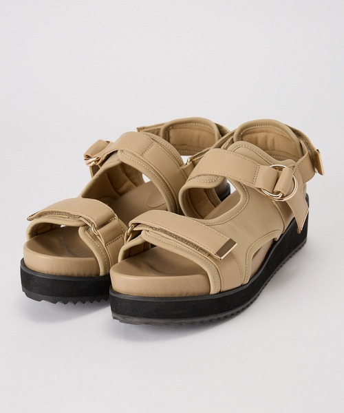 BARNYARDSTORM(バンヤードストーム)の「BARNYARDSTORM / 厚底ベルクロサンダル2【一部店舗限定サイズLL】(サンダル・レディース・ベージュ/ブラック・S/M/L/LL)」の13枚目の写真