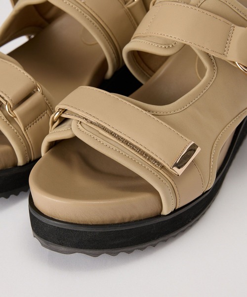 BARNYARDSTORM(バンヤードストーム)の「BARNYARDSTORM / 厚底ベルクロサンダル2【一部店舗限定サイズLL】(サンダル・レディース・ベージュ/ブラック・S/M/L/LL)」の14枚目の写真