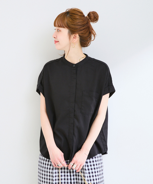 B.C STOCK(ベーセーストック)の「《追加6》手洗い可 / セルロースシャツ(シャツ/ブラウス・レディース・ブルー系その他/ブラック/カーキ/ベージュ系その他・FREE)」の18枚目の写真