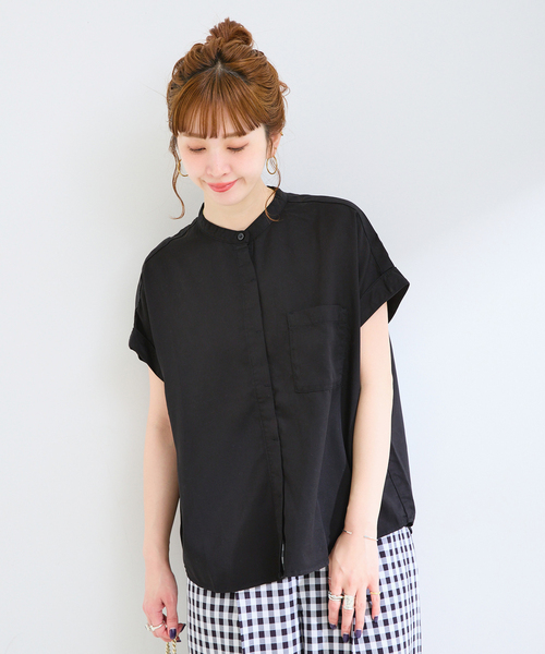B.C STOCK(ベーセーストック)の「《追加6》手洗い可 / セルロースシャツ(シャツ/ブラウス・レディース・ブルー系その他/ブラック/カーキ/ベージュ系その他・FREE)」の19枚目の写真