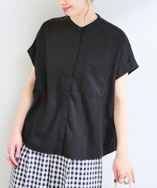 B.C STOCK(ベーセーストック)の「《追加6》手洗い可 / セルロースシャツ(シャツ/ブラウス・レディース・ブルー系その他/ブラック/カーキ/ベージュ系その他・FREE)」の22枚目の写真