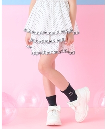 カットワーク刺しゅう　段々キュロットスカート