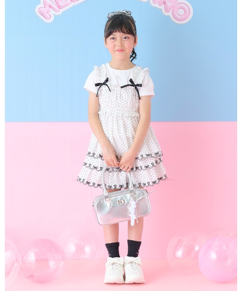 mezzo piano(メゾピアノ)の「カットワーク刺しゅう 段々キュロットスカート(その他パンツ・キッズ・ブルー/オフホワイト・130cm/120cm/100cm/110cm/140cm/90cm)」の13枚目の写真