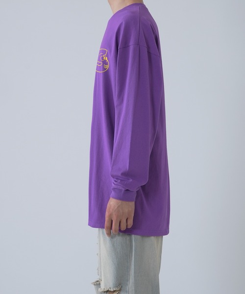 En serio TOKYO(エンソリオトーキョー)の「【SIDEWAYSTANCE】フェイシャルロゴ長袖Tシャツ SIDE23-213(Tシャツ/カットソー・メンズ・ホワイト/パープル/ダークブルー/ブラック/カーキ・SMALL/MEDIUM/LARGE/X-LARGE)」の20枚目の写真