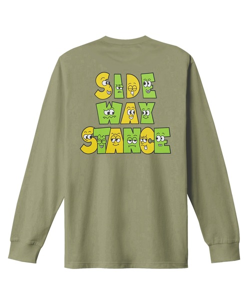 En serio TOKYO(エンソリオトーキョー)の「【SIDEWAYSTANCE】フェイシャルロゴ長袖Tシャツ SIDE23-213(Tシャツ/カットソー・メンズ・ホワイト/パープル/ダークブルー/ブラック/カーキ・SMALL/MEDIUM/LARGE/X-LARGE)」の11枚目の写真
